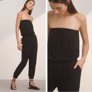 Aritzia Talula Black Strapless Jumpsuit